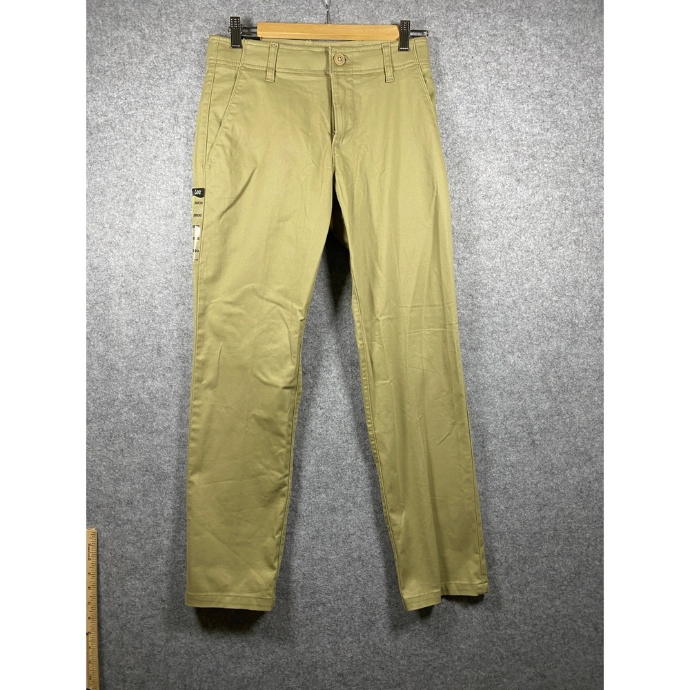 Lee Extreme Comfort Slim Fit Pants Mens 28x30 Taupe Performance Series Chino NEW